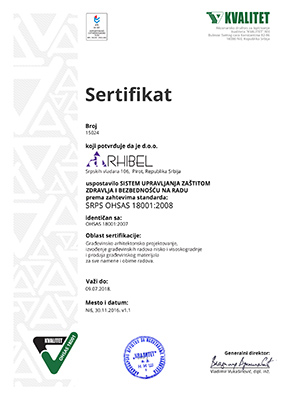 OHSAS 18001 Sertifikat